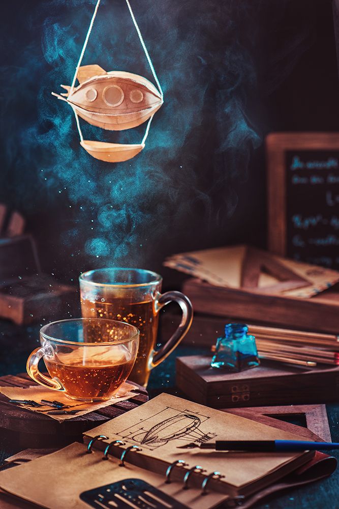 Steampunk tea (with a blimp)