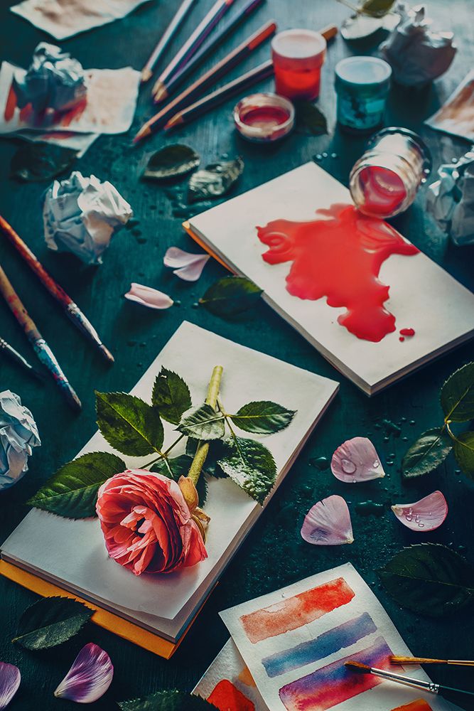 Painting Flowers: Stains And Sketches