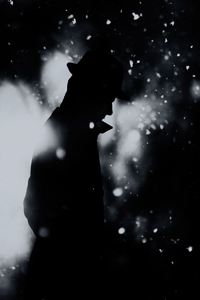 Cold Winter Night Silhouette
