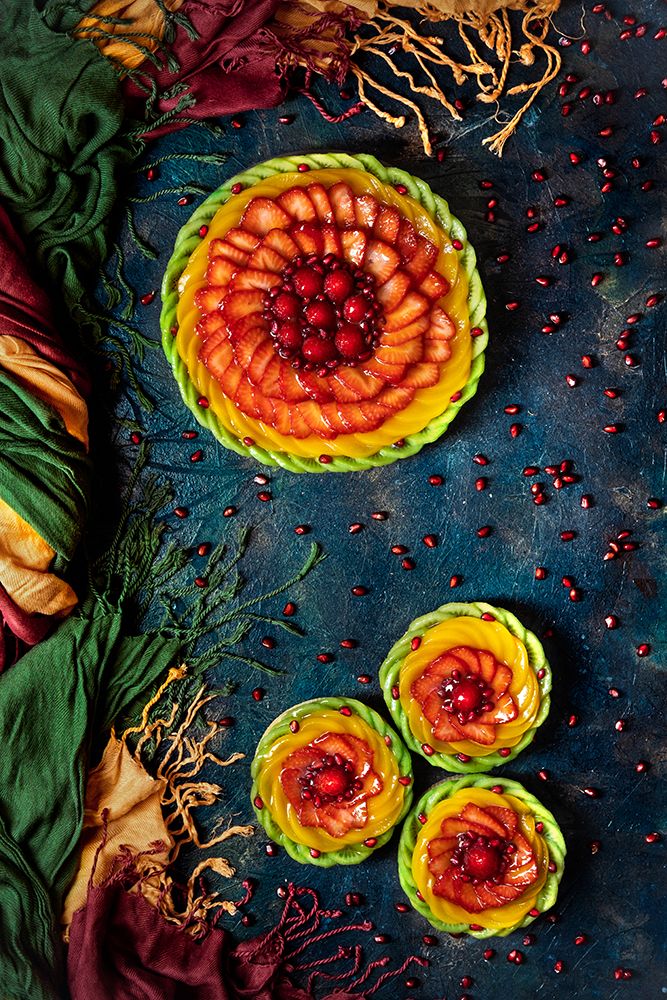 Colored Fruit Tart