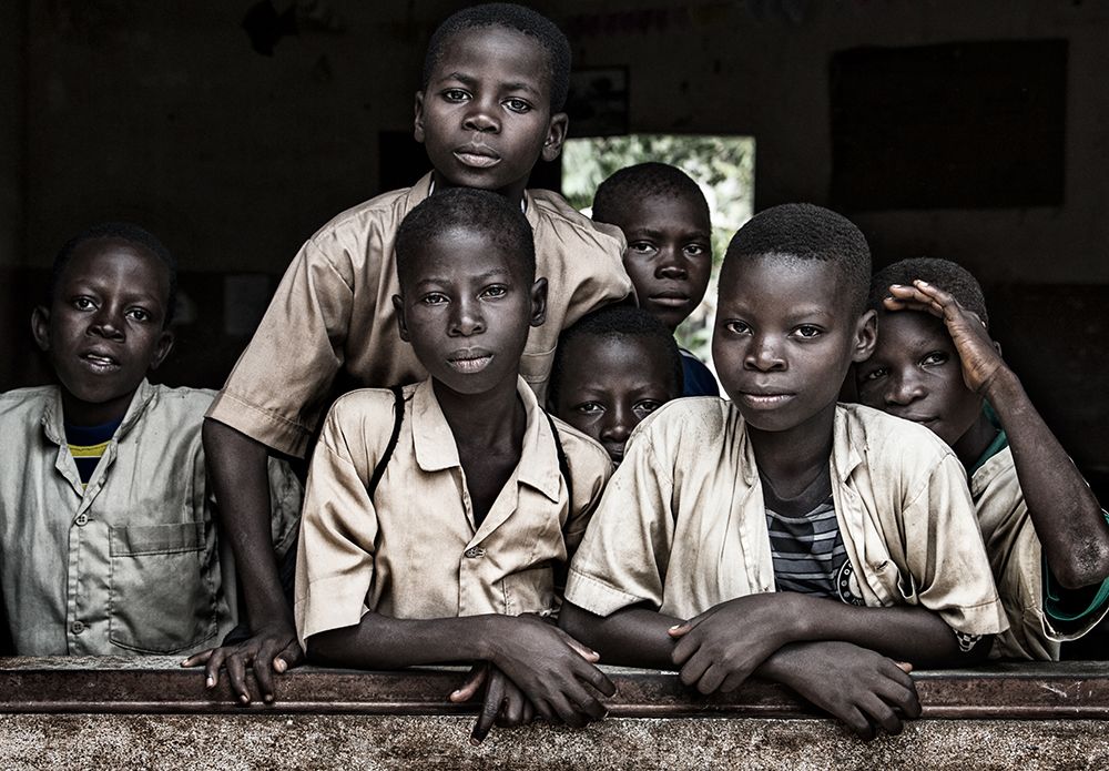 Boys At School In Benin
