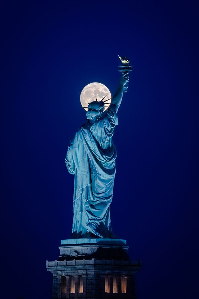 Moonrise behind Liberty