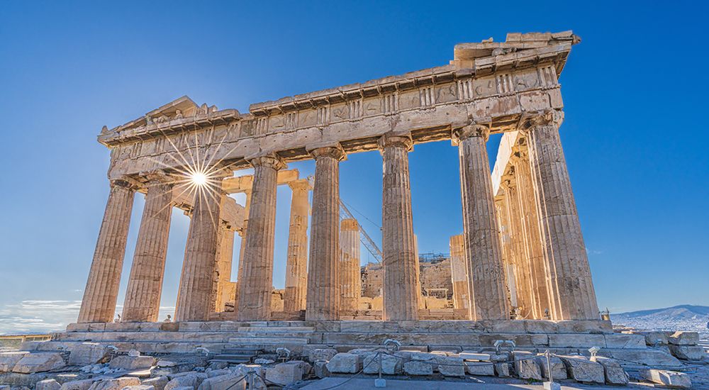 The Acropolis of Athens and Helios (Sun)