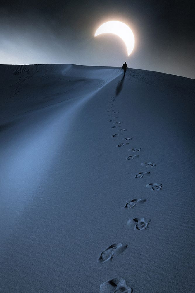 Walking Under The Silver Sand Moon