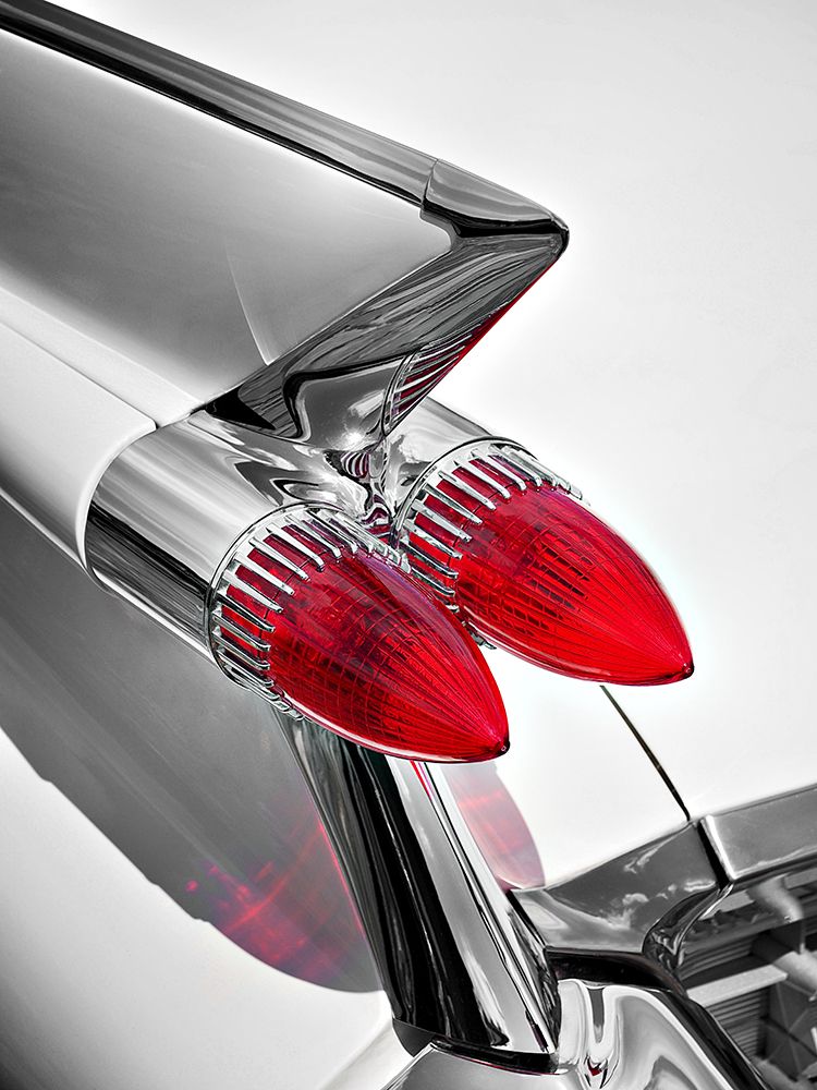 American Classic Car Sedan Deville 1959 Tail Fin Abstract