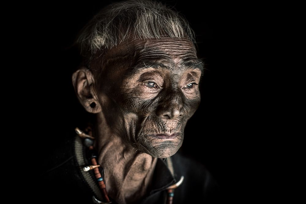 The Tattooed Face Of A Konyak Man