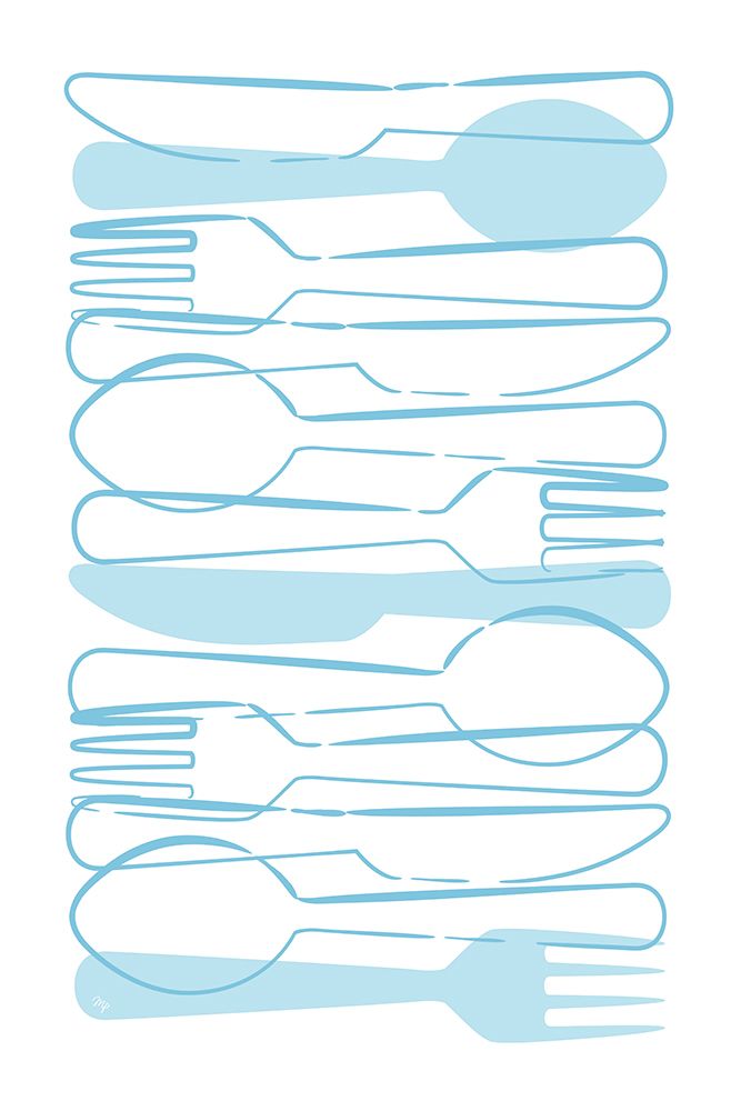 Blue Cutlery