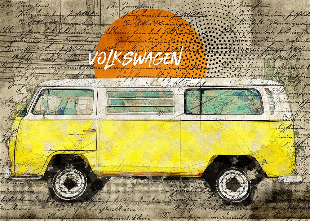 volkswagen vw combi yellow