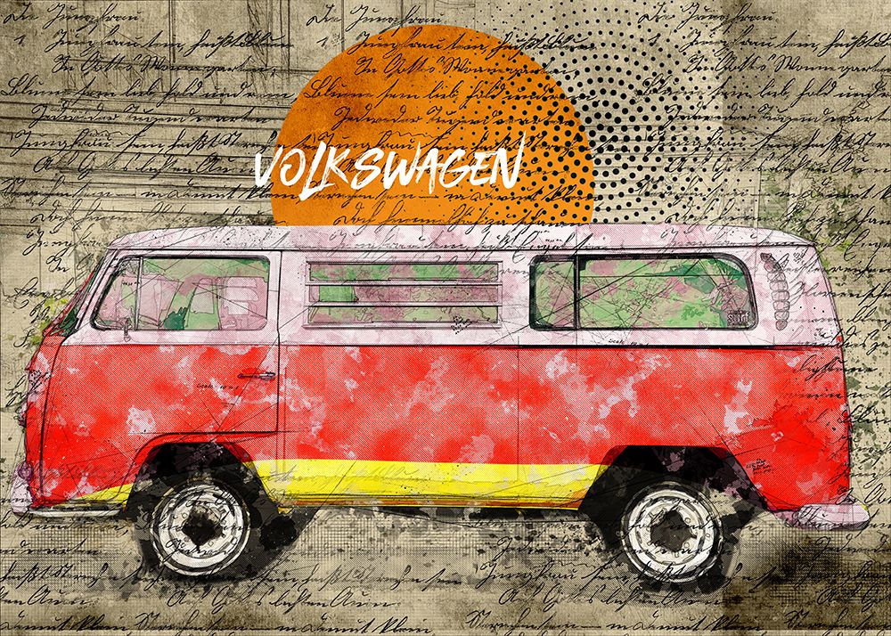 Volkswagen vw combi red