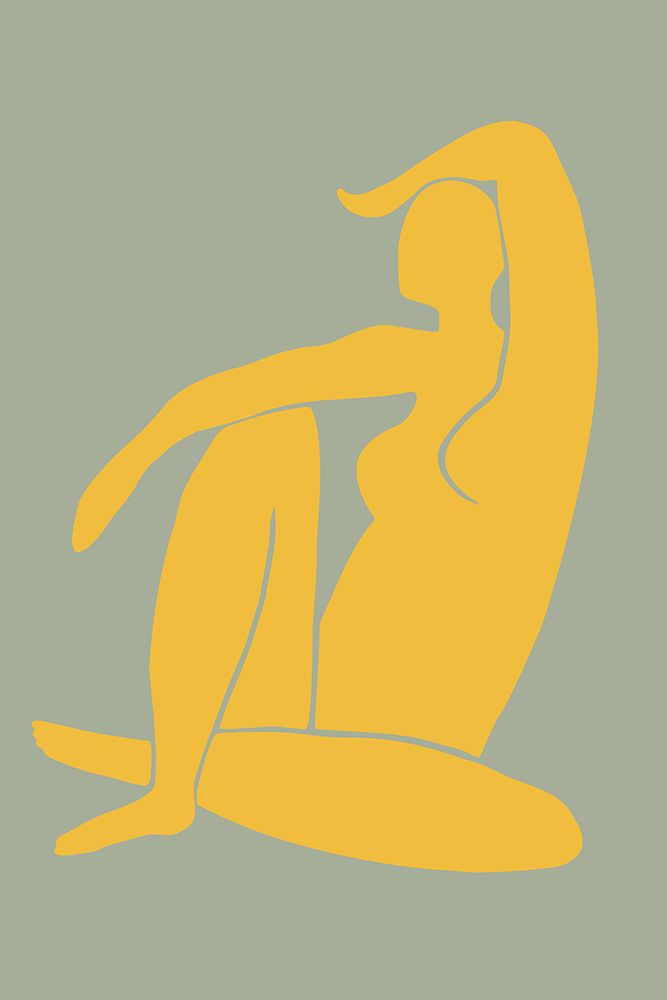 Figure Green And Yellow Matisse Style