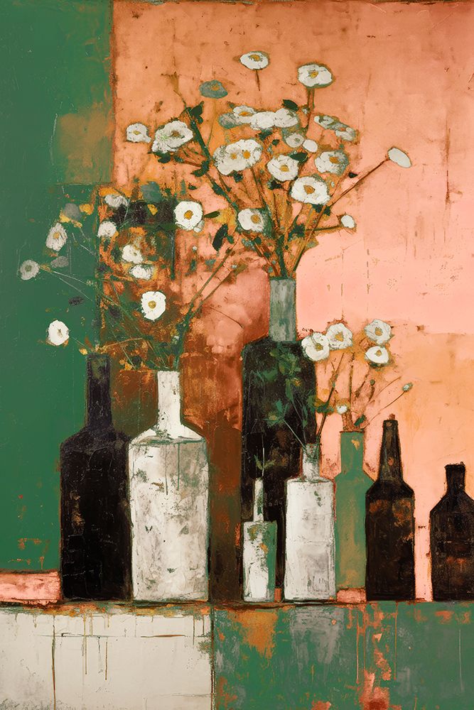 Bottles And Flowers