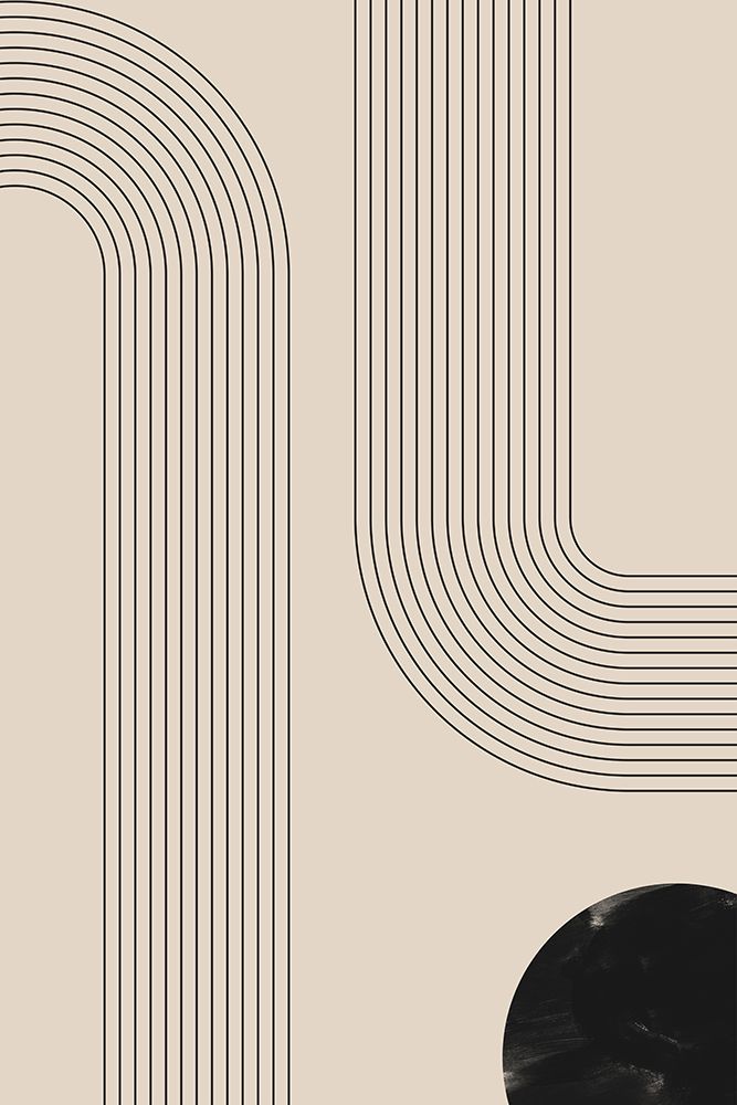 Black Minimal Line Art