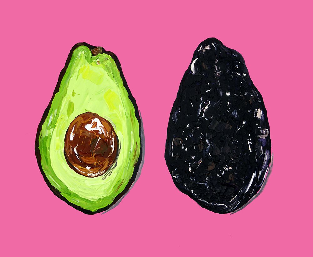 Avocado On Pink