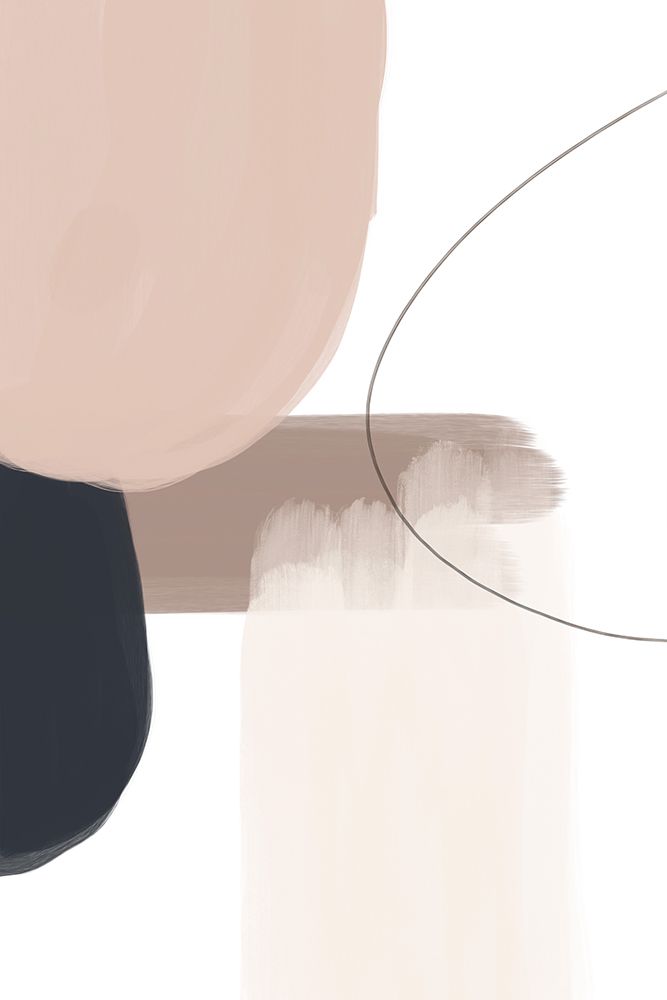 Abstract Beige Black Art