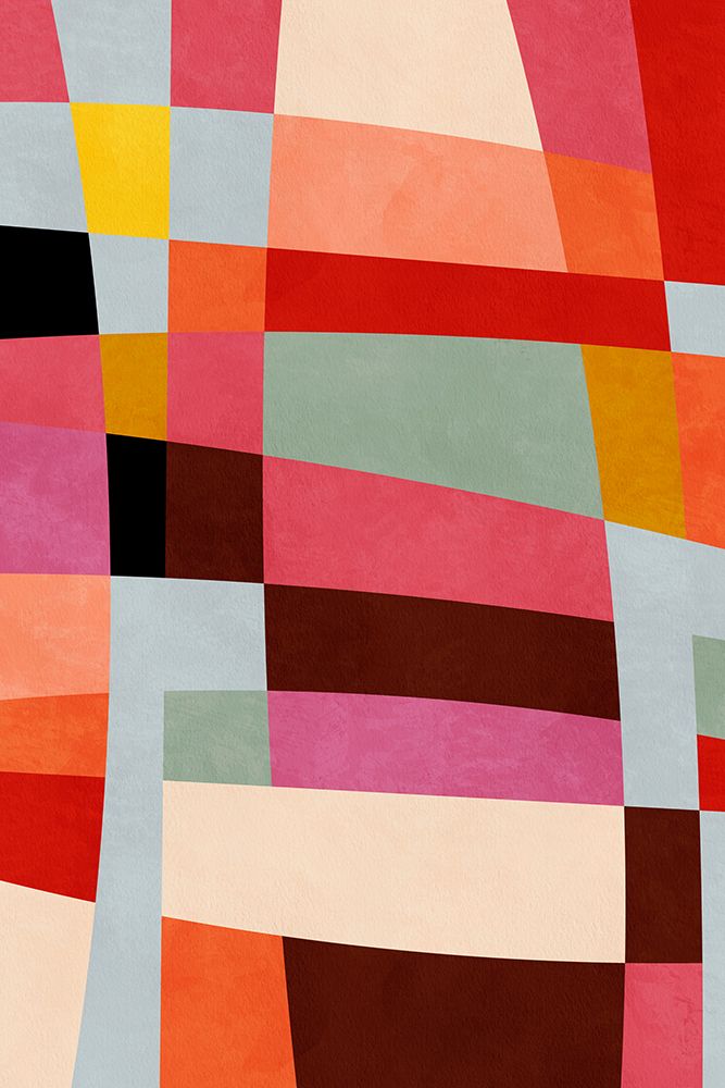 Warm Colors Bauhaus Geometry4