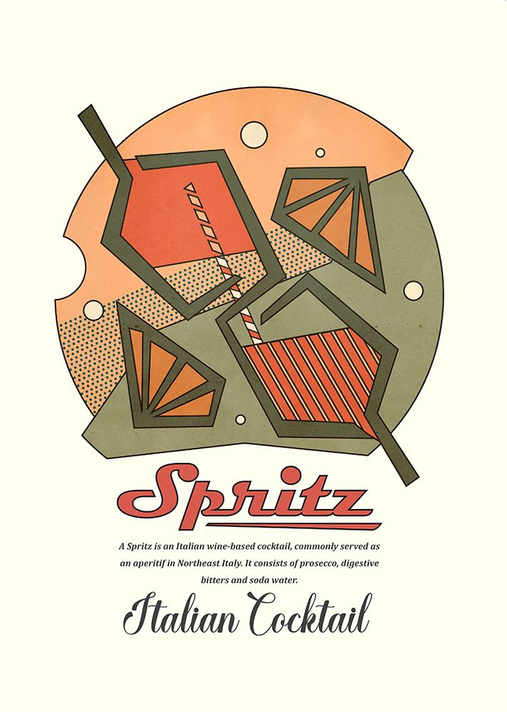 Geometrical spritz print