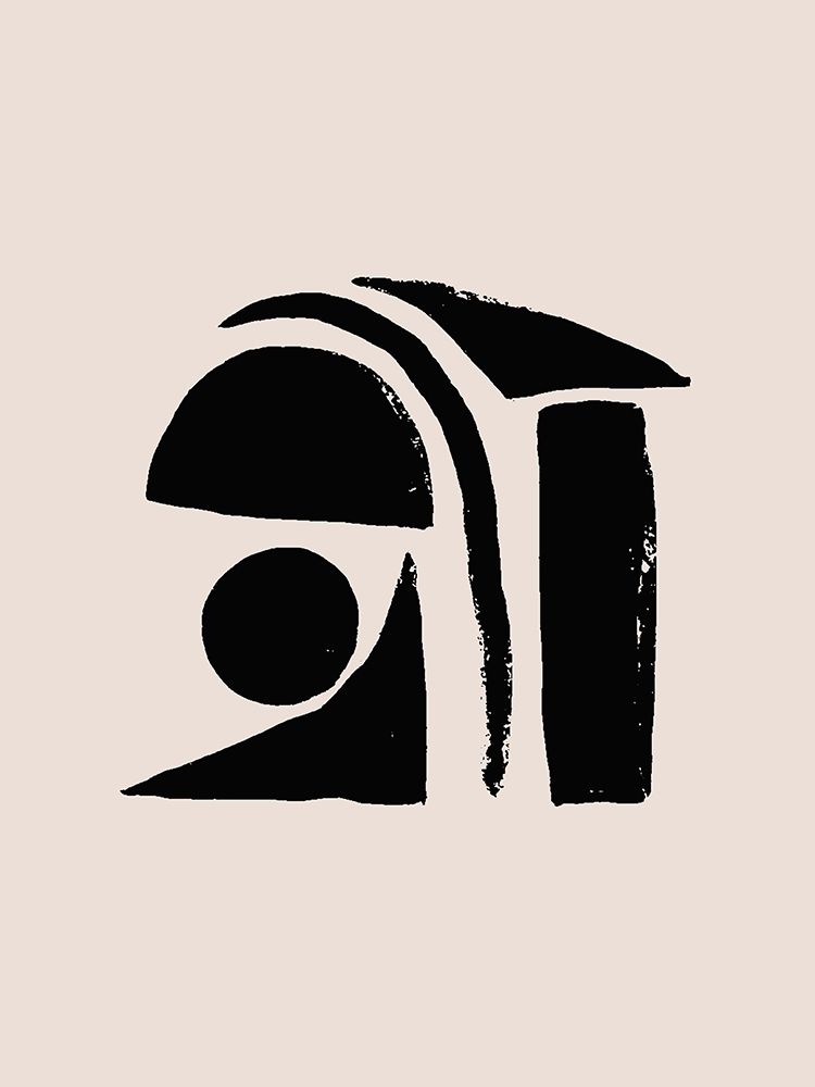 Slate A Ivory   Abstract Shape Play