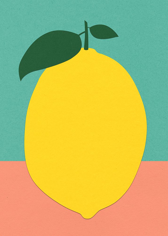 Lemon With Two Leaves