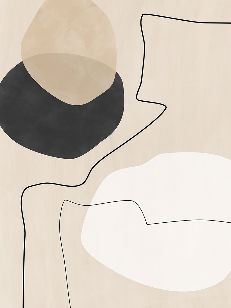 Organic Shapes A Lines Painting