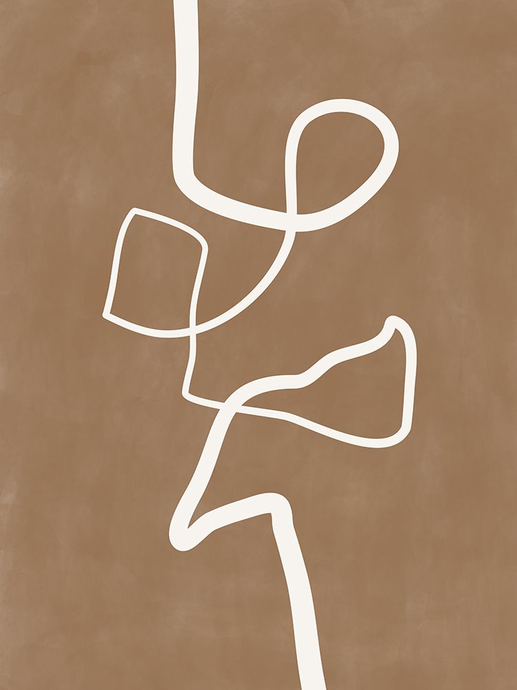 Brown Single Line Artwork