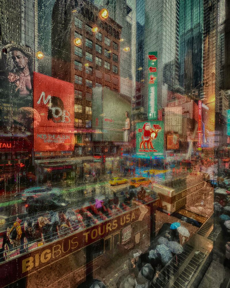 bustling city