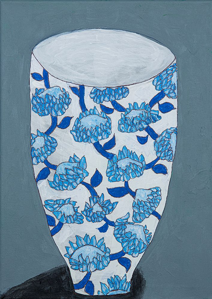 Blue Protea Vase