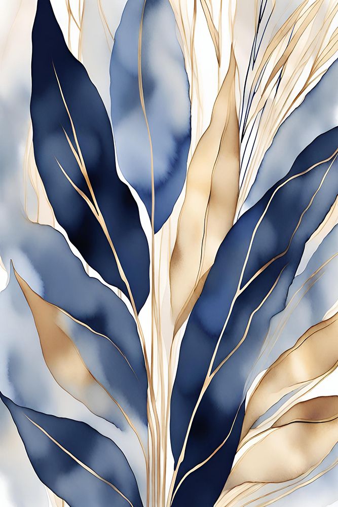 Leaves In Blue 1