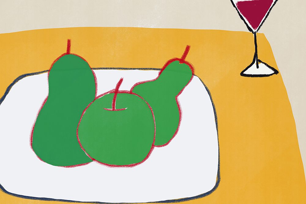 Green Pears On The Table