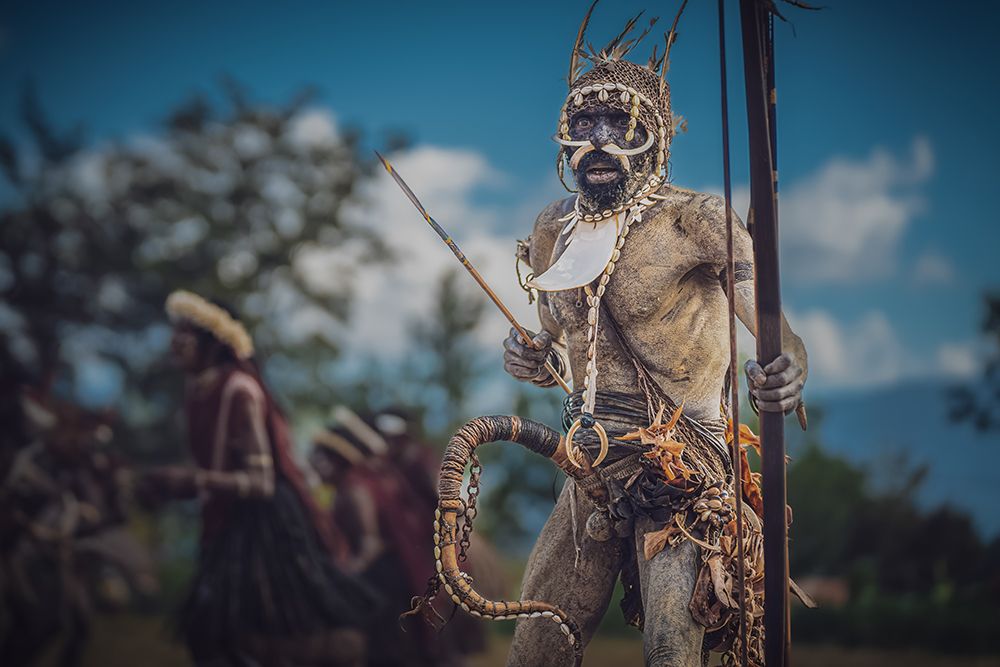 Tribal warrior from Baliem valley