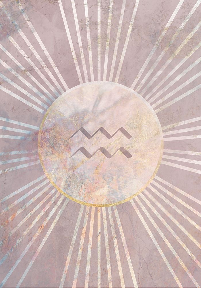 Aquarius Boho Star Sign Sun