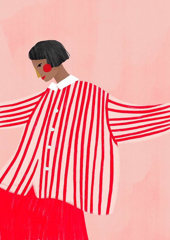 The Woman With the Red Stripes