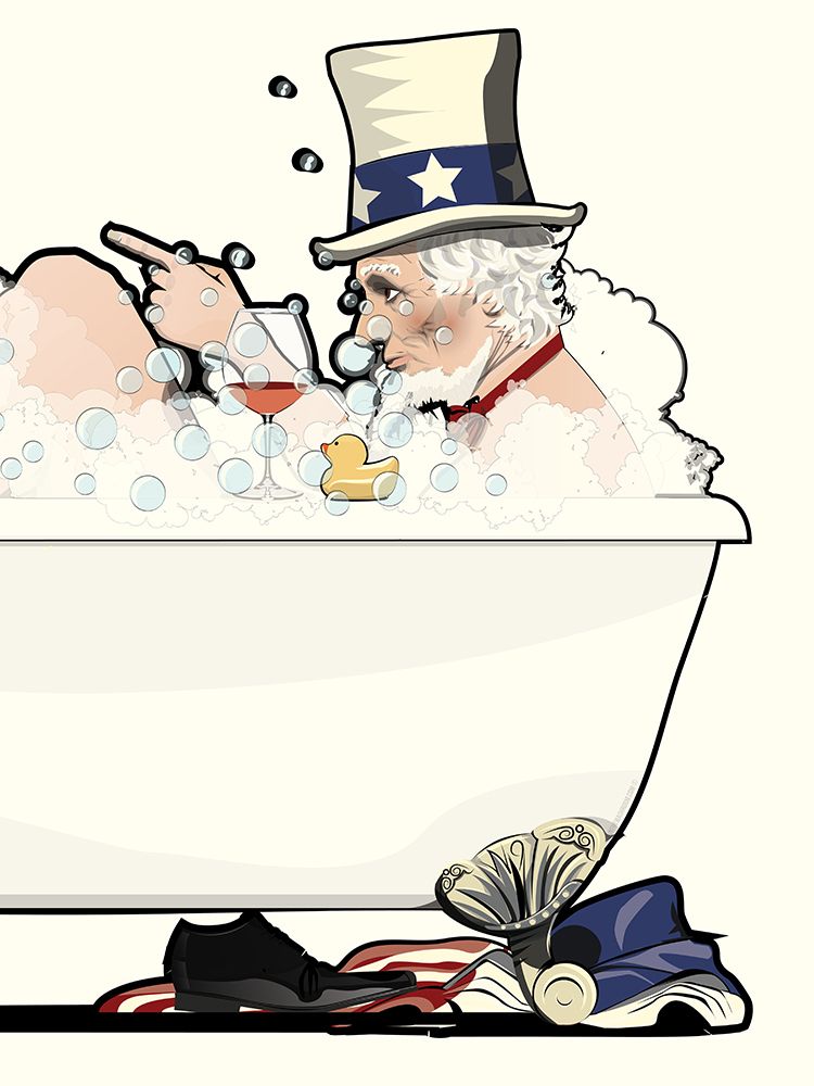 Uncle Sam In the Bath