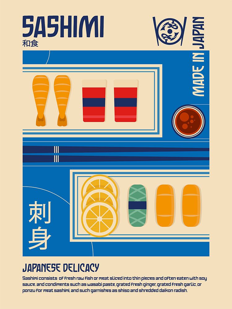 Sashimi Japanese Food Print