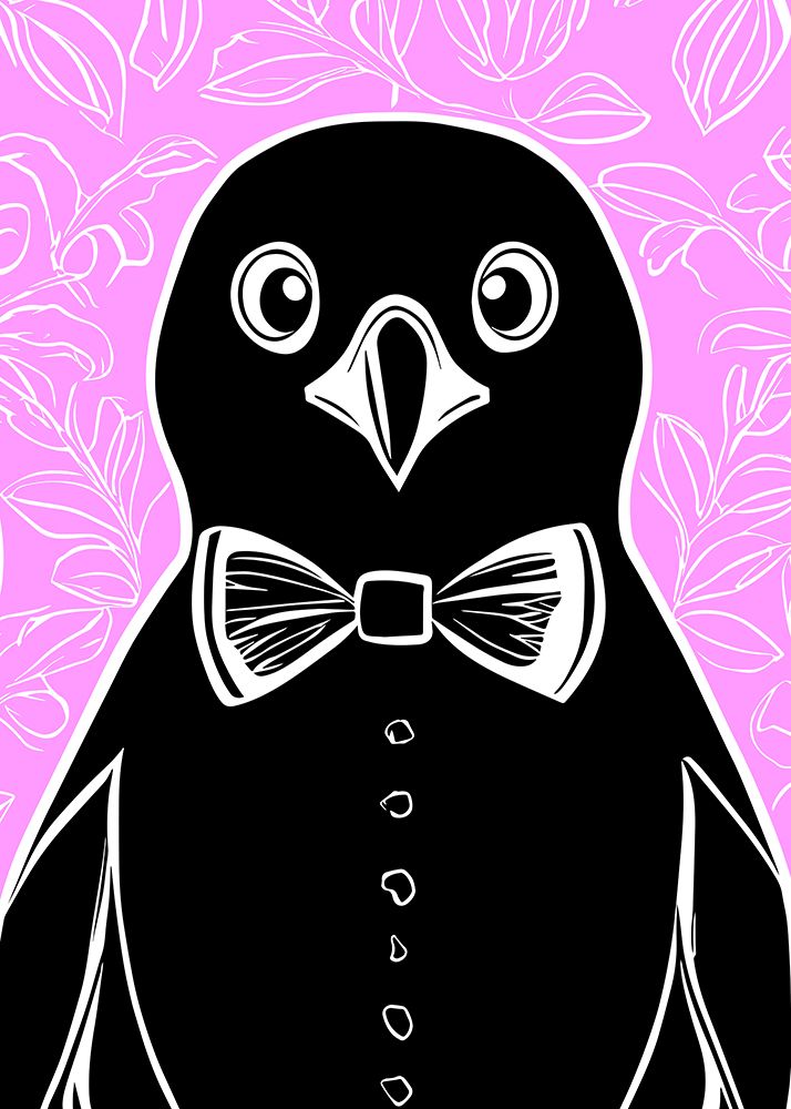 Penguin with bow tie