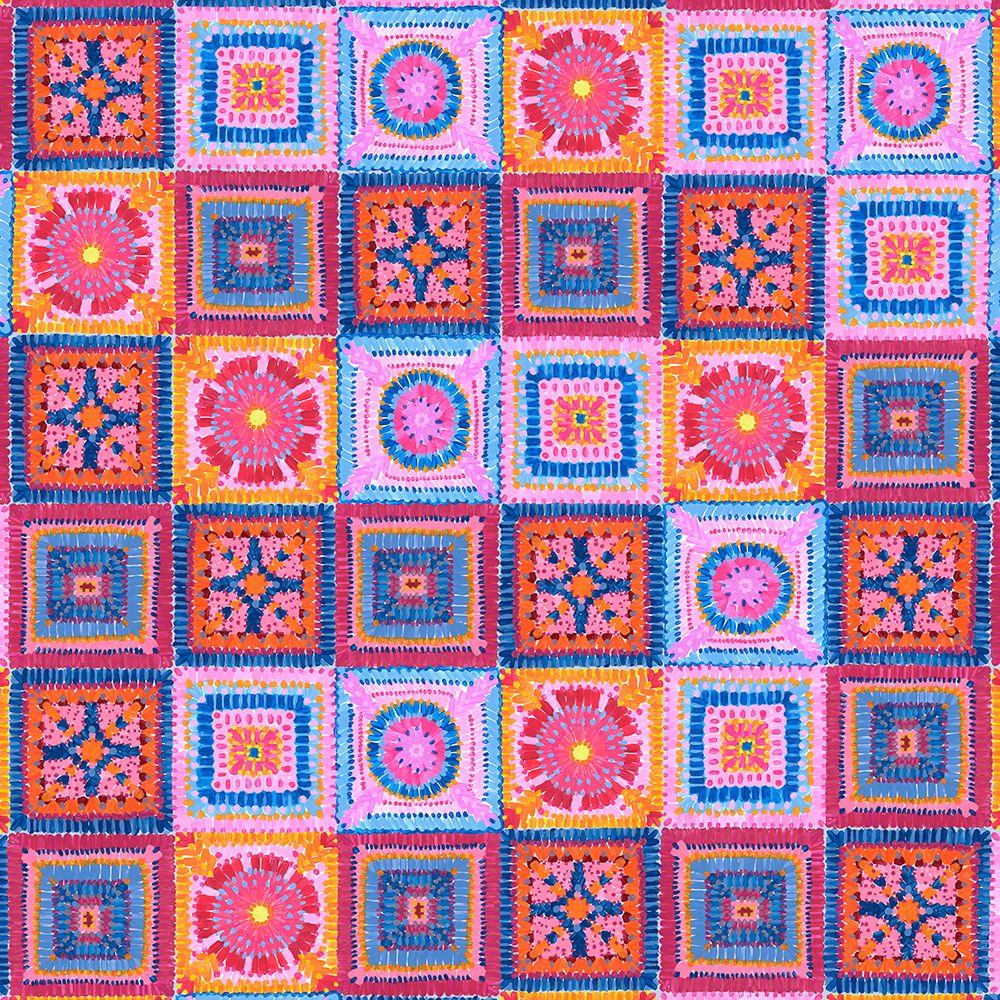 Granny squares blanket