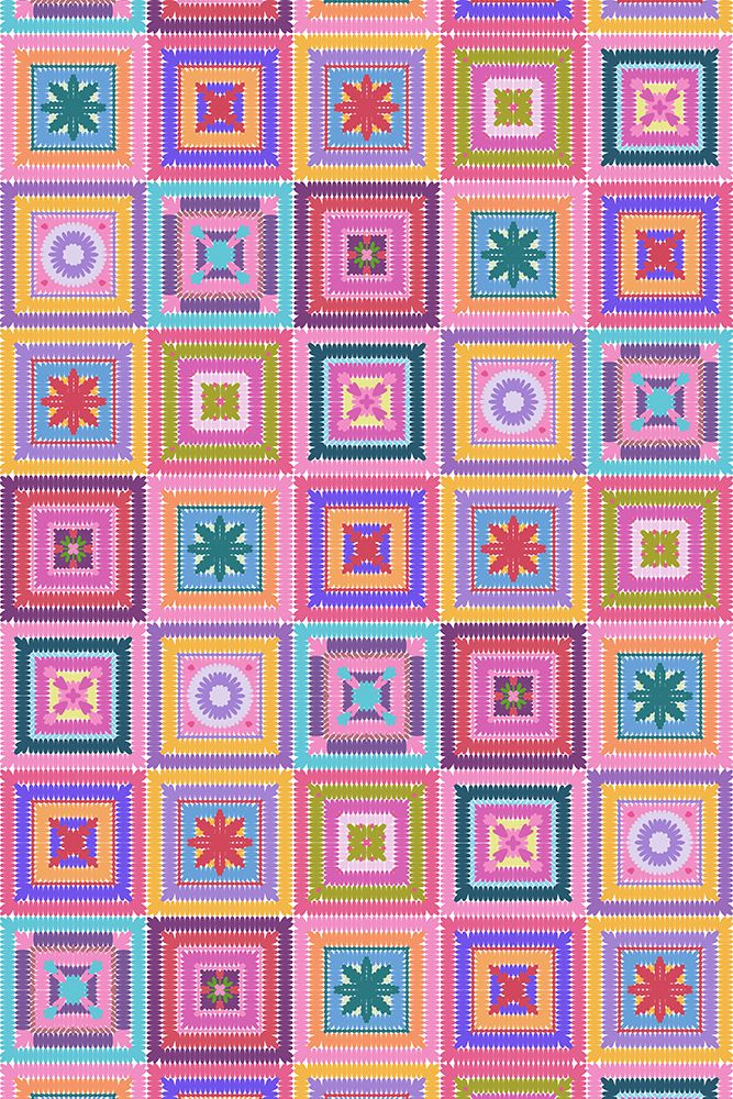 Colorful digital grandma squares I