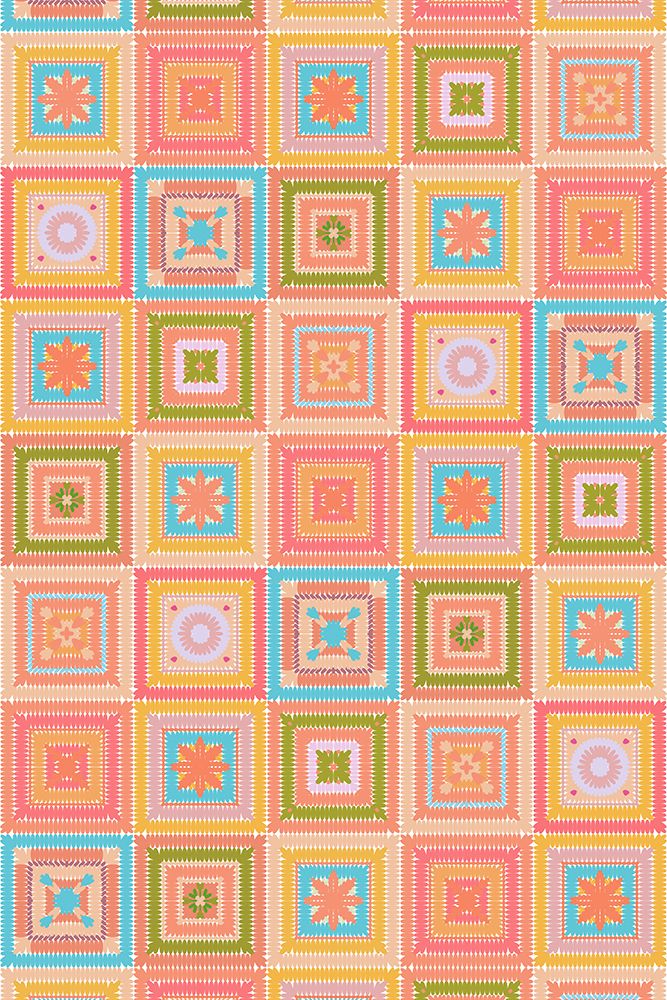 Colorful digital grandma squares III