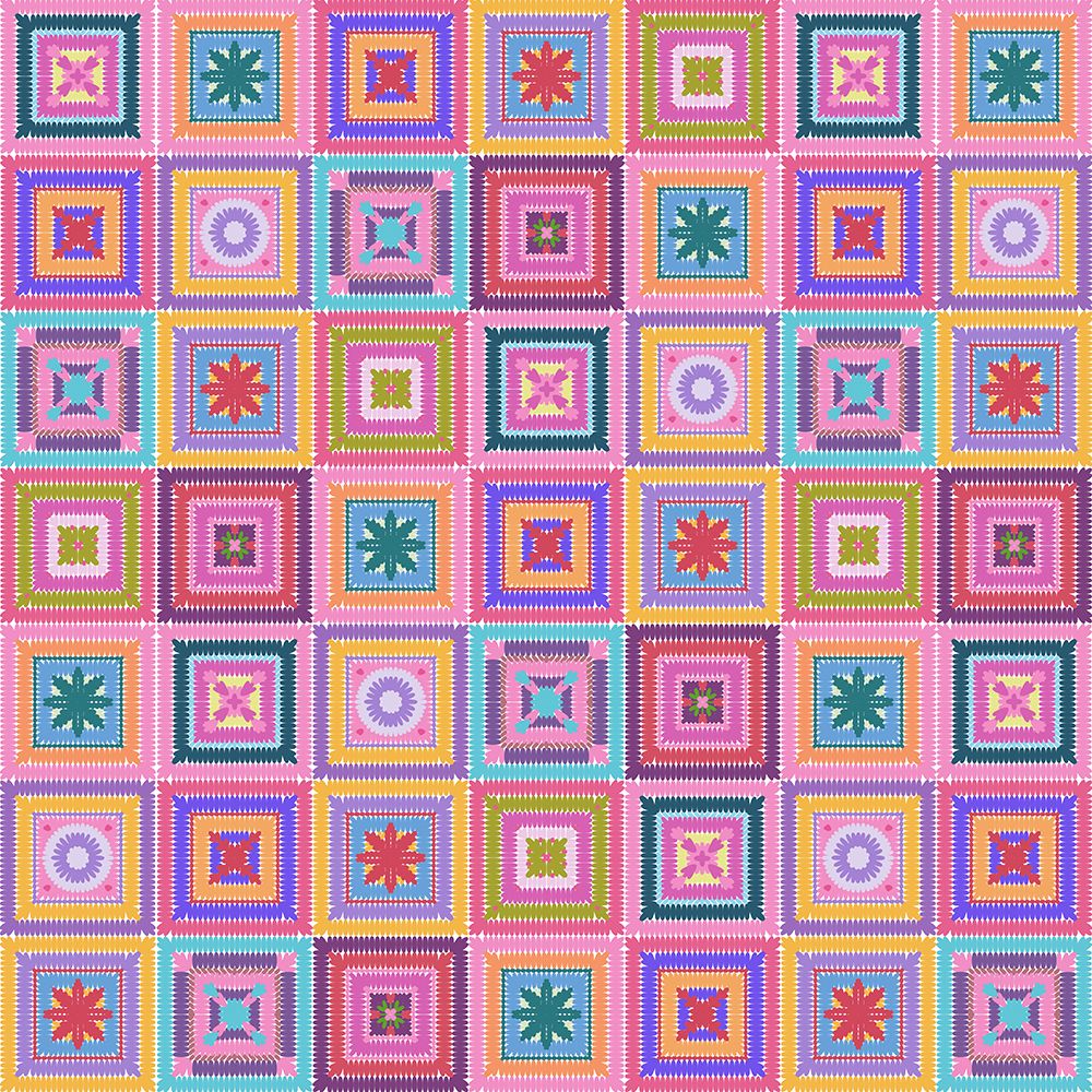 Colorful digital grandma squares I