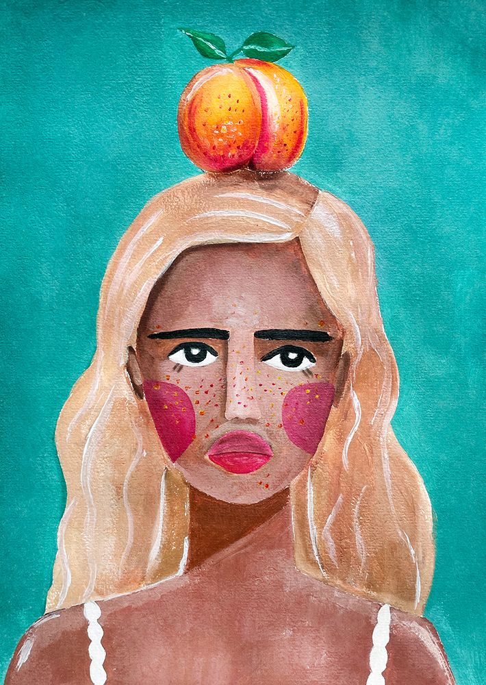 Woman With Peach