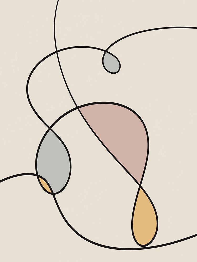Minimal graceful line art abstract 03