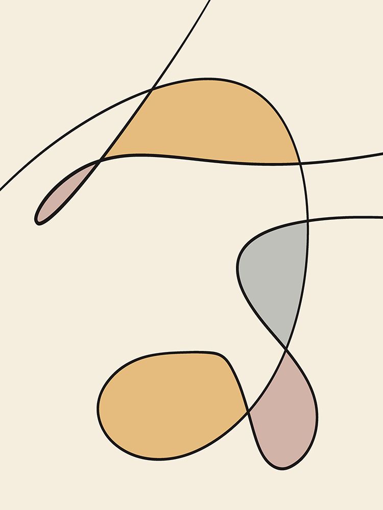 Minimal graceful line art abstract 02