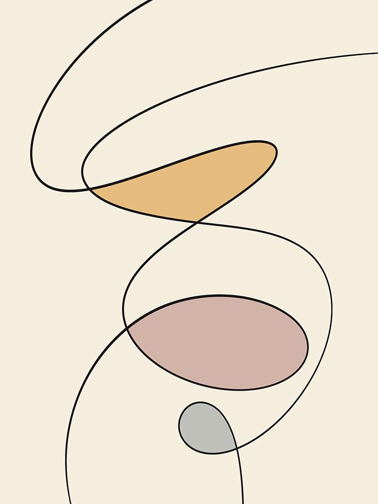 Minimal graceful line art abstract