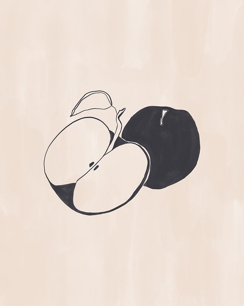 Apple Line Art Print By Ivy Green Illustrations 4 5 Ratio