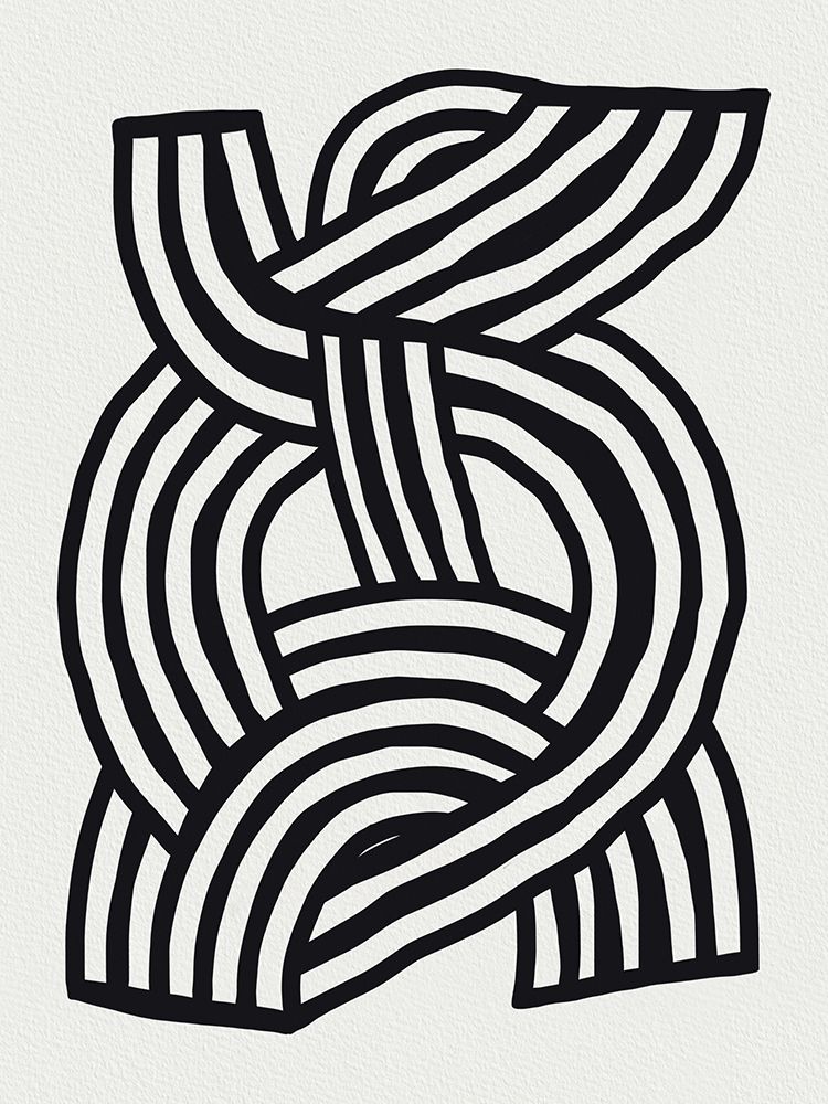Mid Century Modern Abstract line art Painting