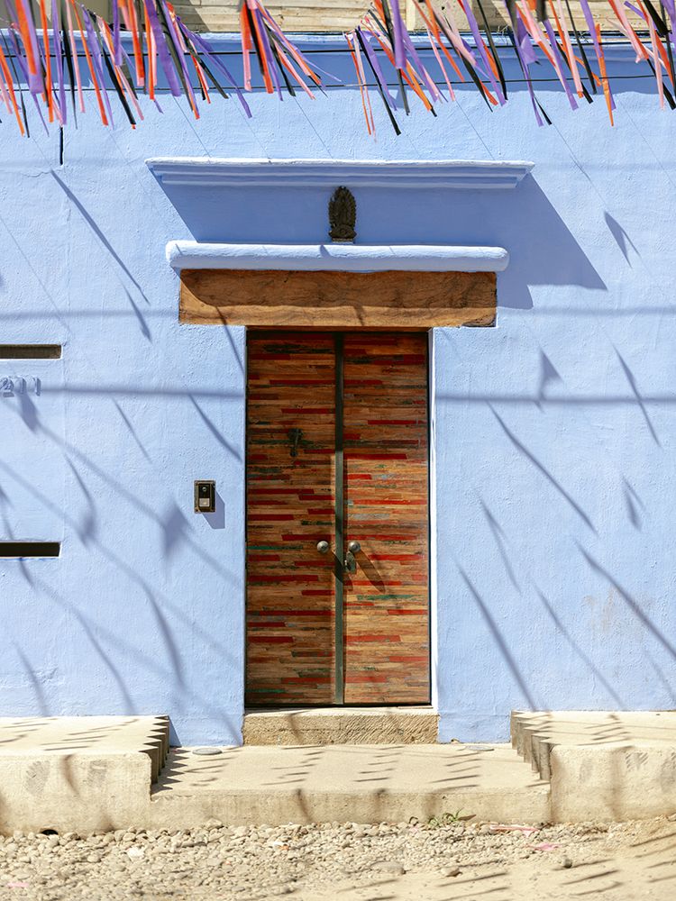 Oaxacan door - Colorful travel photography Mexico