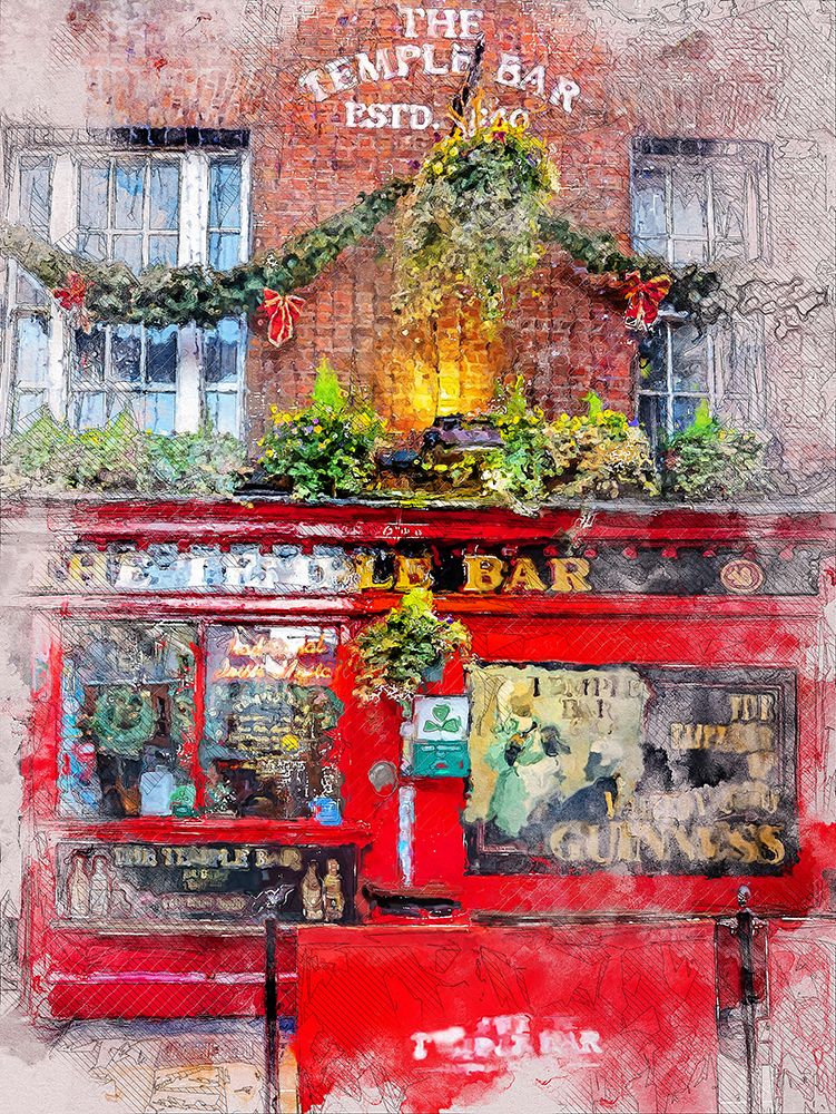 Dublin City Watercolor Art Ireland (20)