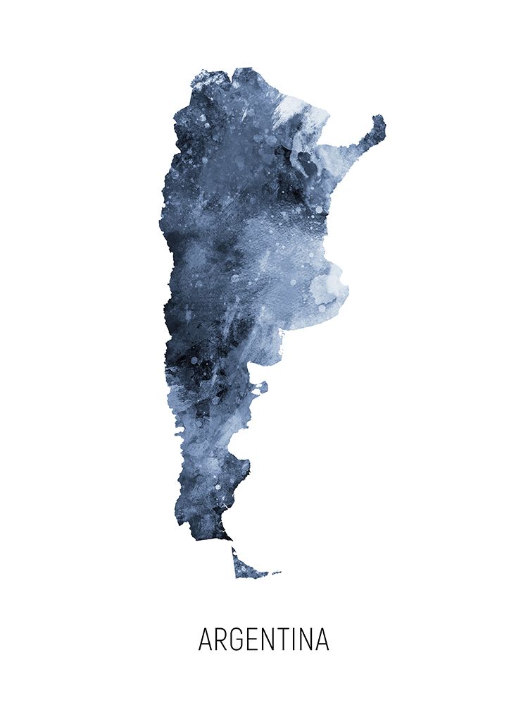 Argentina Watercolor Map