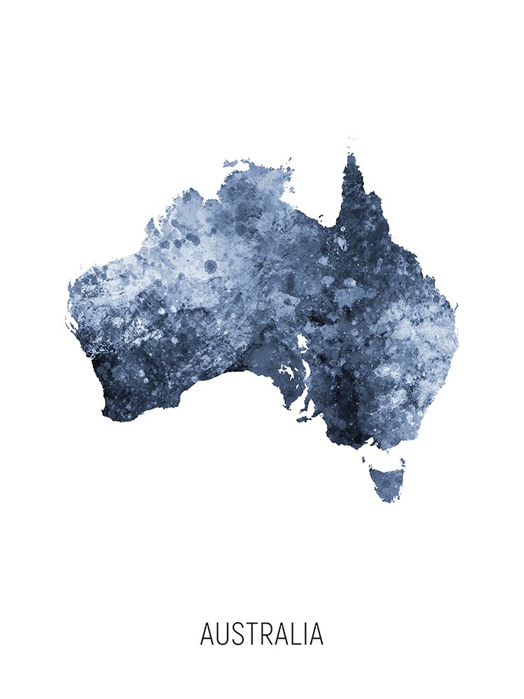 Australia Watercolor Map