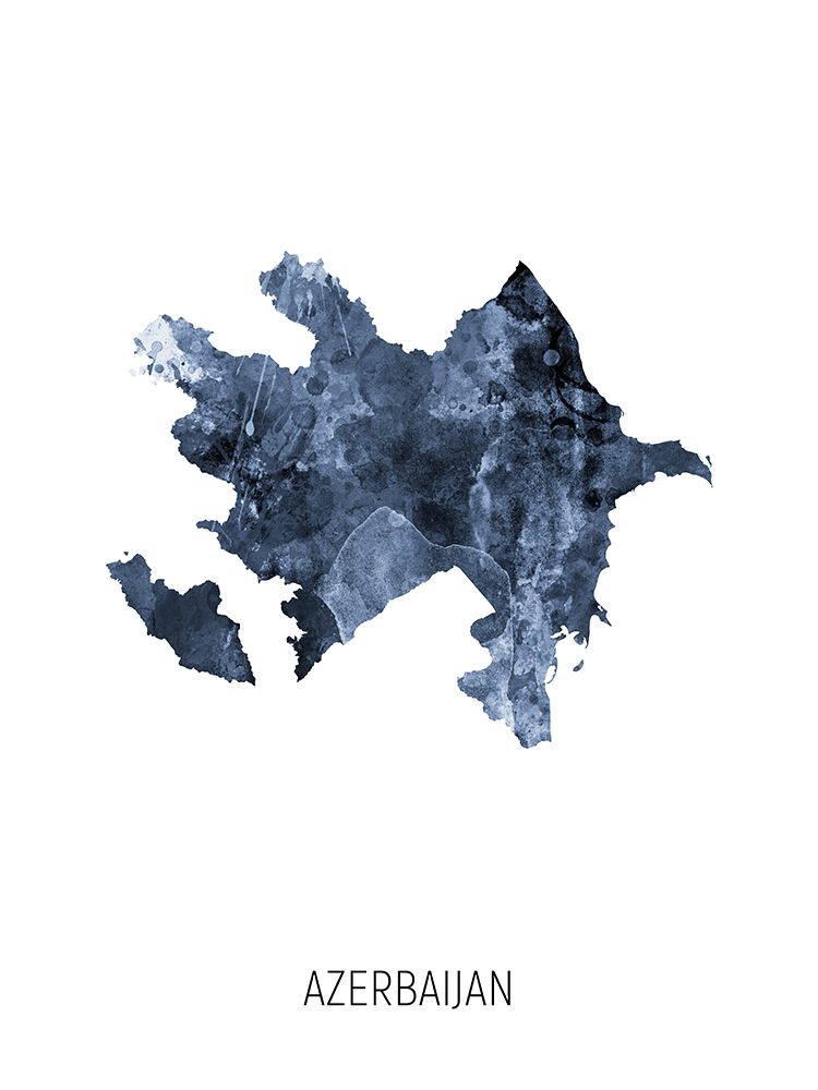 Azerbaijan Watercolor Map