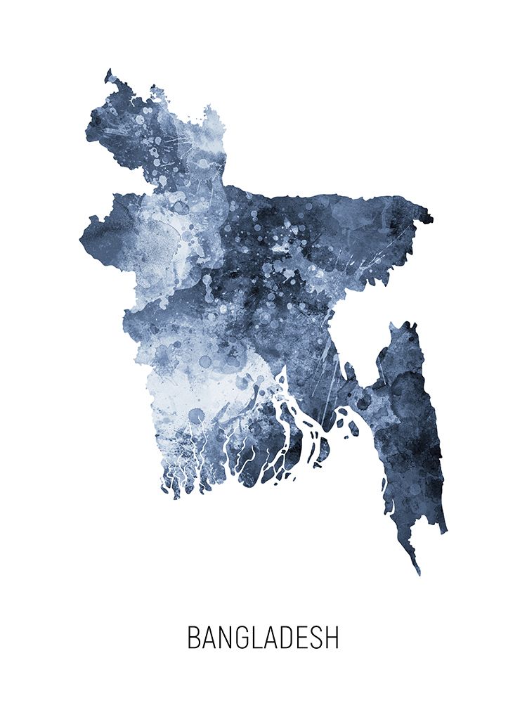 Bangladesh Watercolor Map
